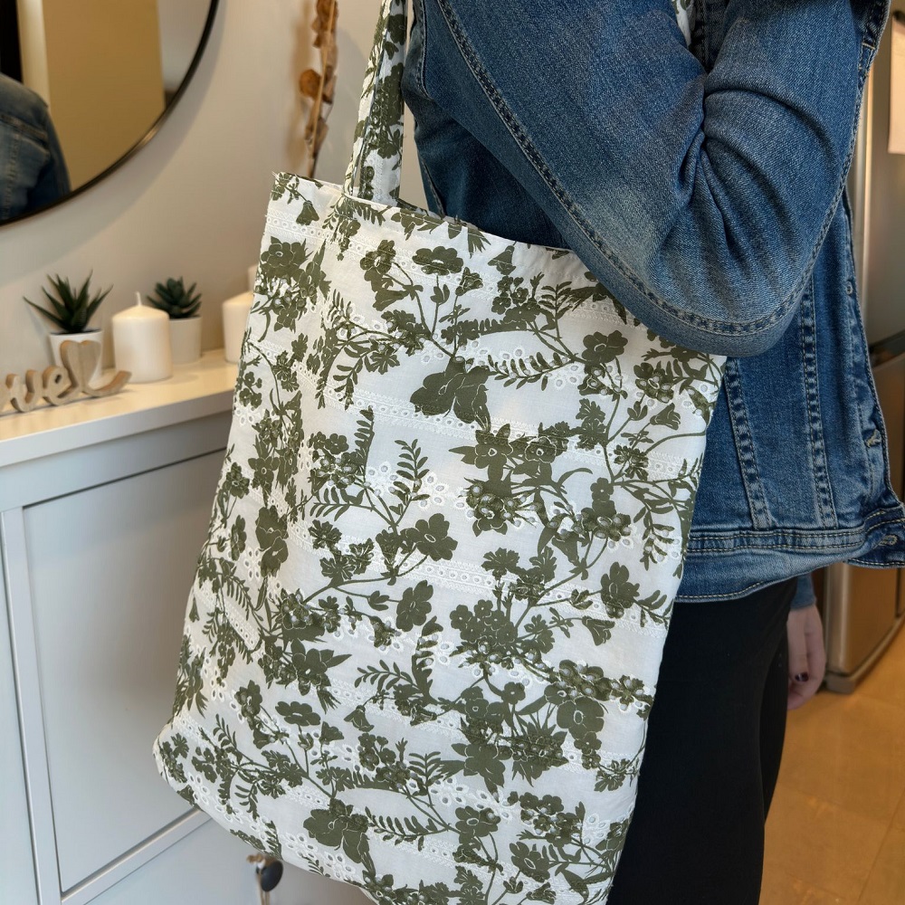 Bolsa de flores verde